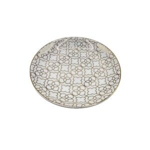 Kendra Scott Gold Filigree Ceramic Ring Holder Jewelry Trinket‎ Dish 4.5"